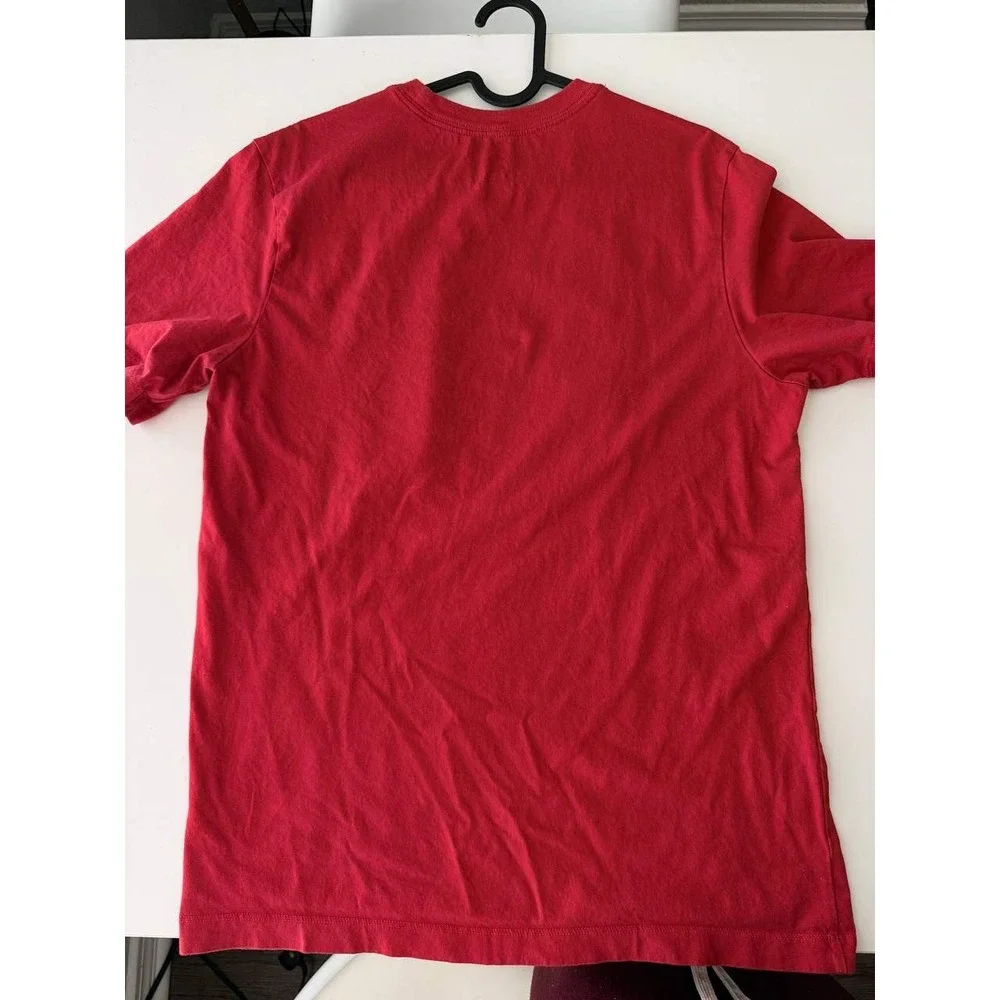Nike Graphic T Shirt Mens Medium Red Abstract Print Crewneck Tee - Picture 2 of 3